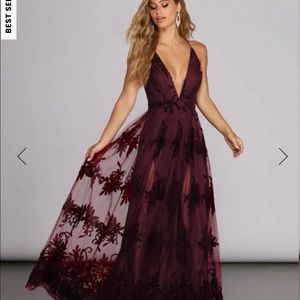 Beautiful new burgundy formal dress